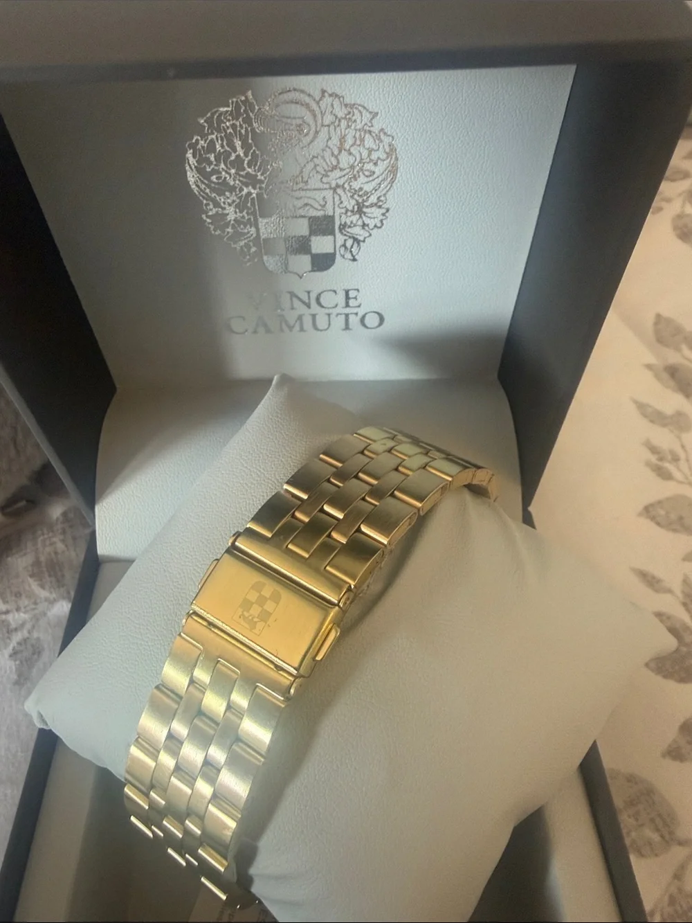 Vince Camuto Gold-Tone Watch with Green Dial and Bracelet